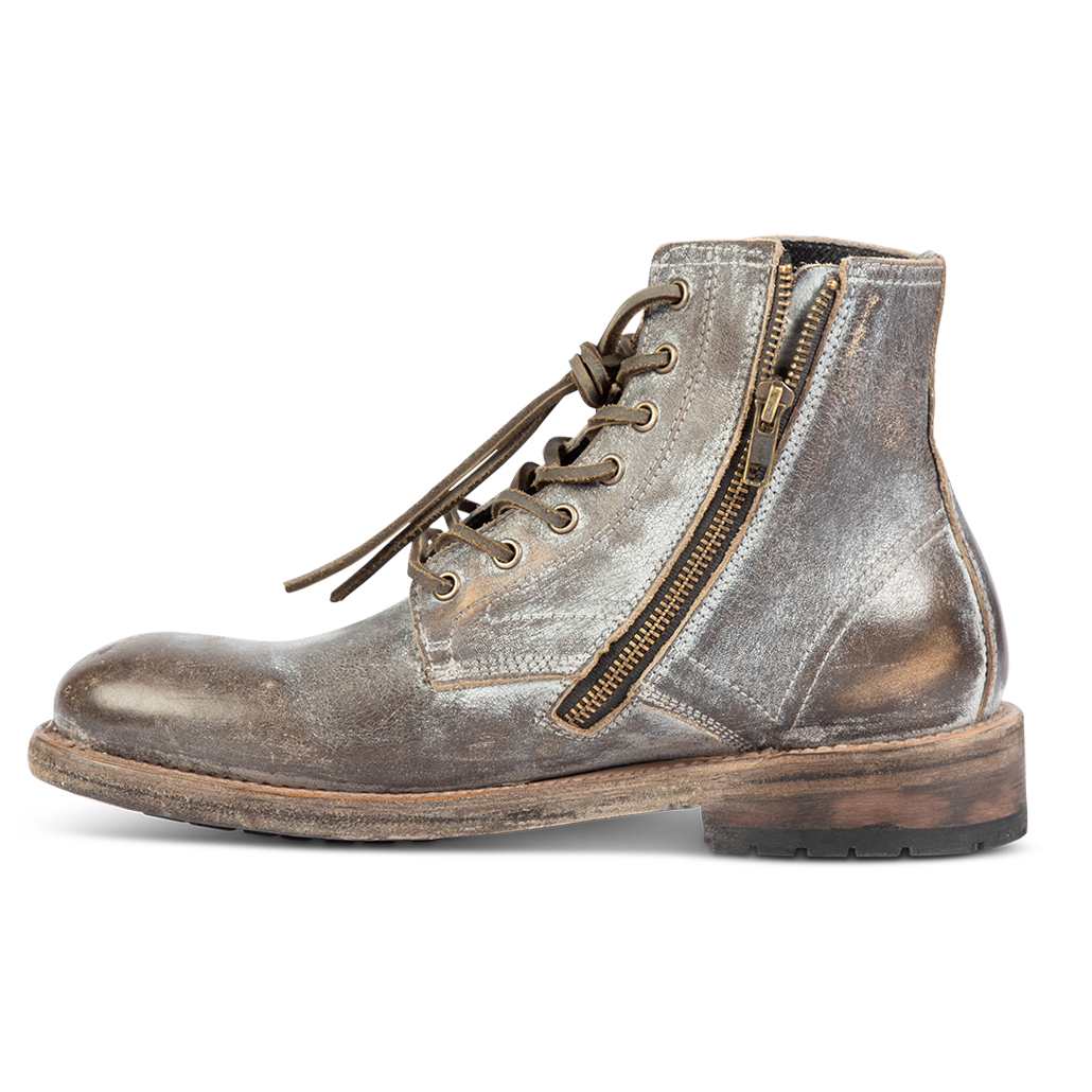 PENDLETON light gray ice men's front-lacing leather boots featuring durable rubber soles and classic rugged design.
