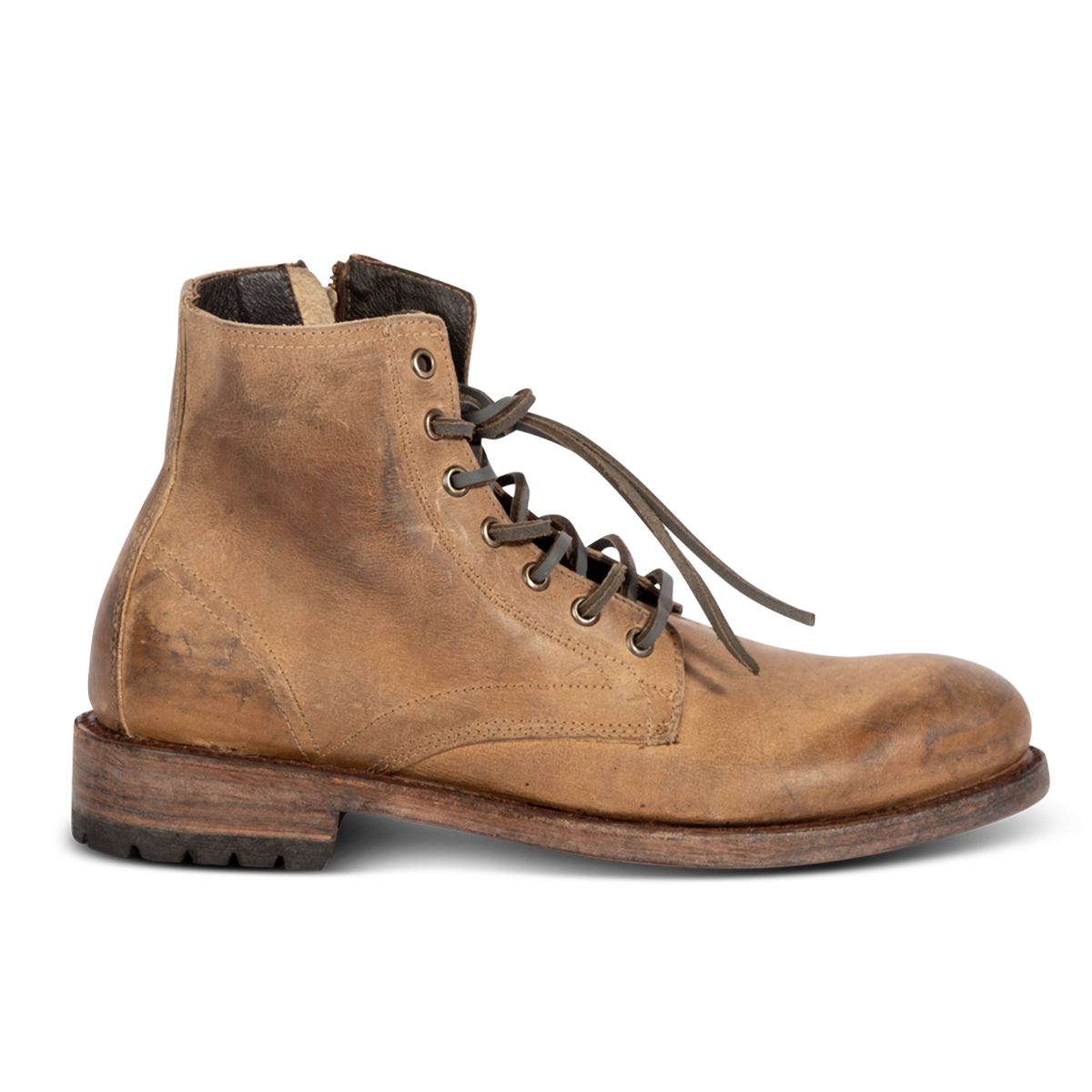 PENDLETON tan leather men's front-lacing boots featuring a rugged outdoor design with metal eyelets.