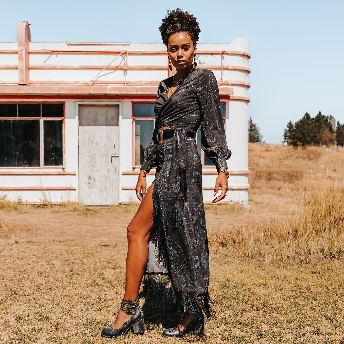 Randi - Black leather