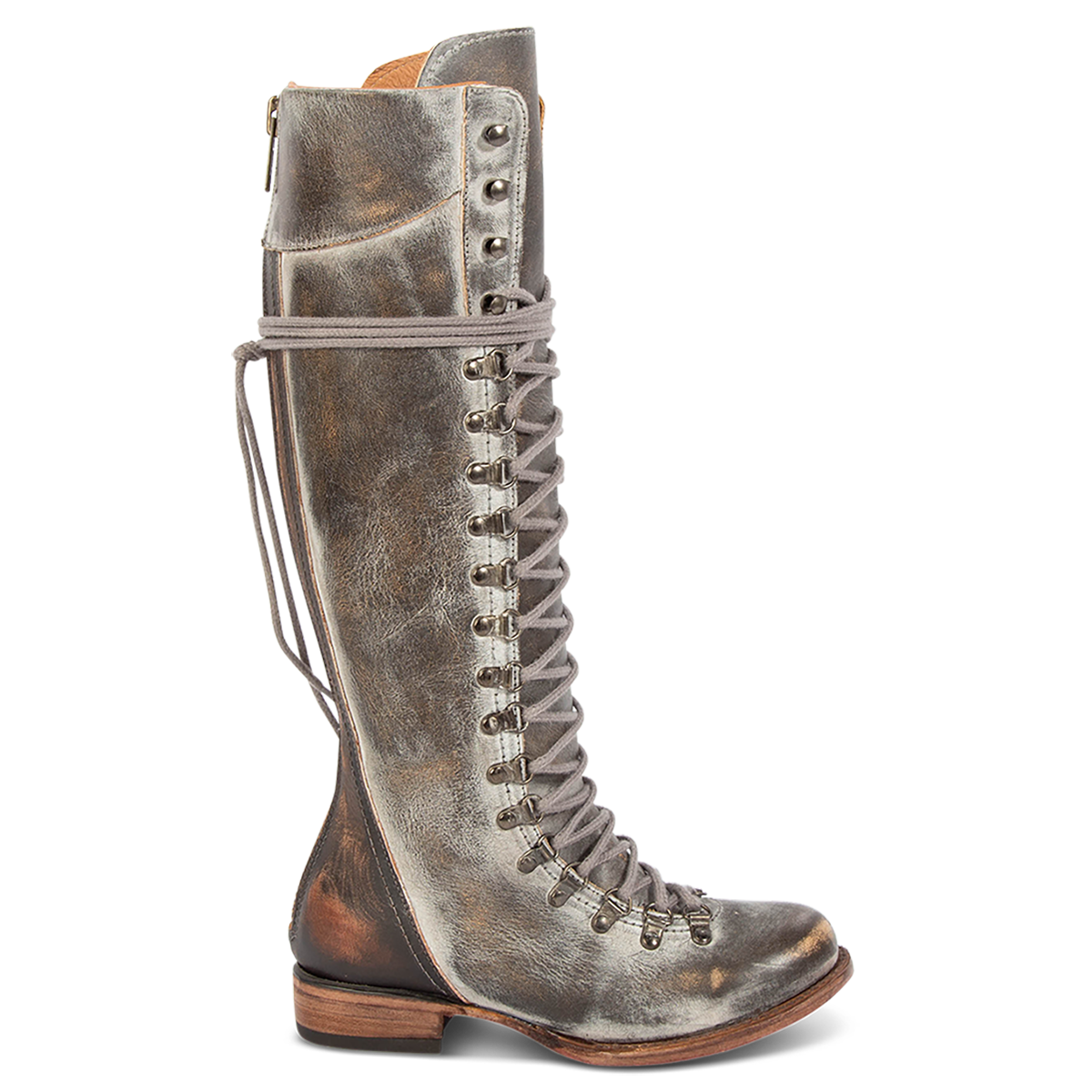 FREEBIRD women's Raphael ice lace up front shaft and eyelet lacing featuring a full back zip closure