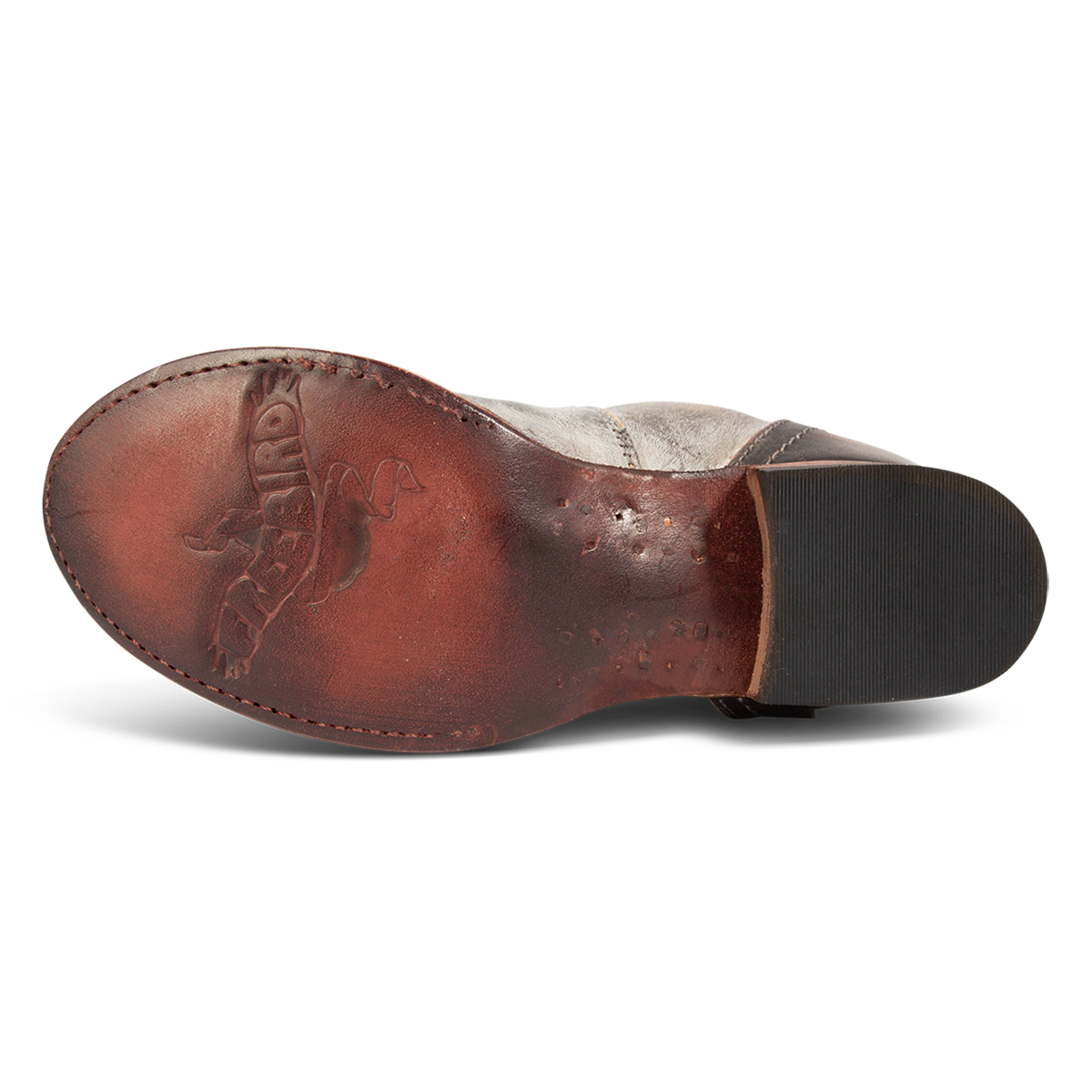 Leather sole imprinted with FREEBIRD on women's Raphael ice boot