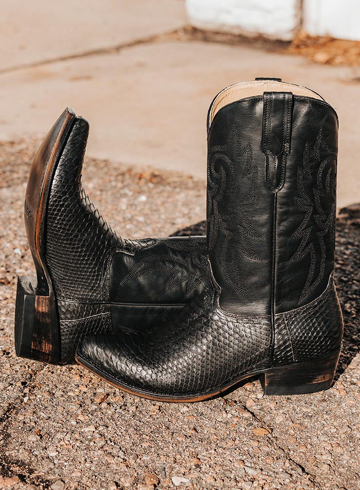 mens western leather boots