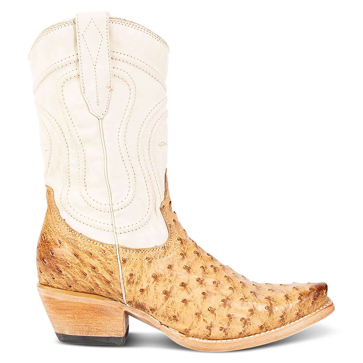 WARRICK Women s Exotic Leather Western Boot Tan Ostrich Multi warrick-women-s-exotic-leather-western-boot-tan-ostrich-multi