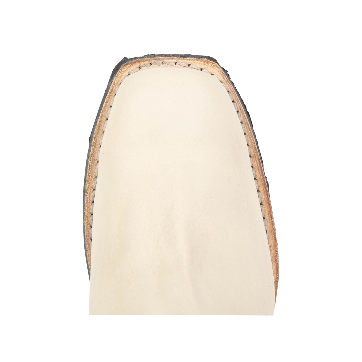 Top view showing square toe on FREEBIRD women's Whiskey beige ankle bootie