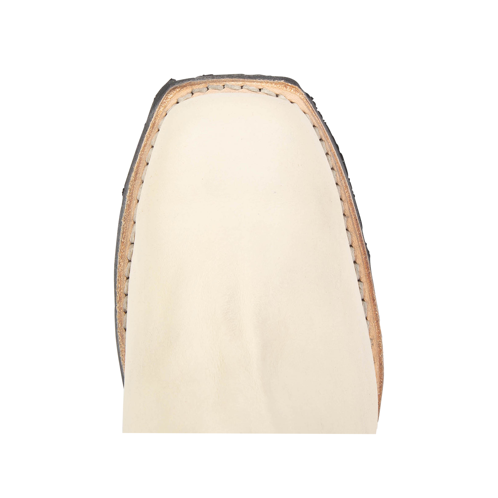 Top view showing square toe on FREEBIRD women's Whiskey beige ankle bootie