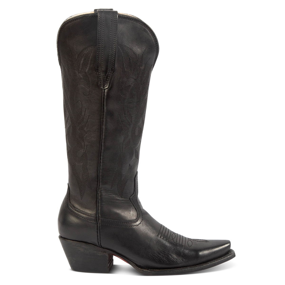 woodland womens exclusive western leather boot black