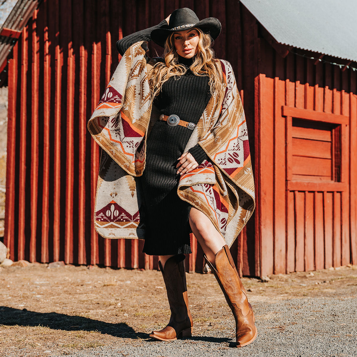  FREEBIRD women's Woodland tan leather cowboy boot with stitch detailing and snip toe construction lifestyle image