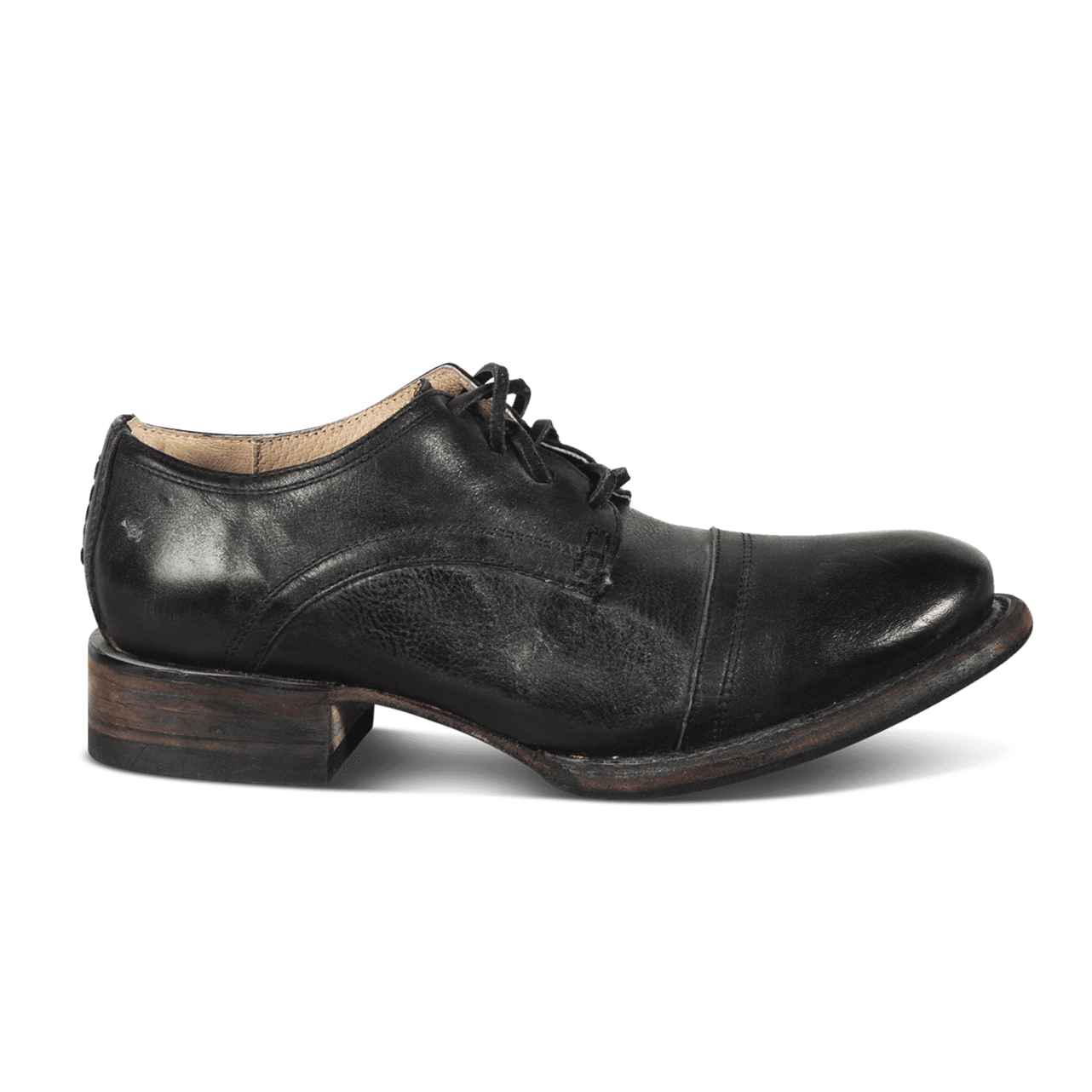 FREEBIRD men's Finn black lace up oxford shoe with an almond toe 