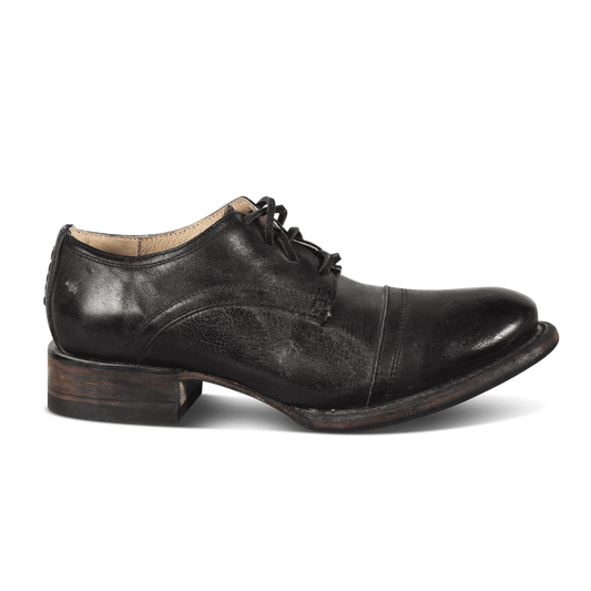 FREEBIRD men's Finn black lace up oxford shoe with an almond toe 