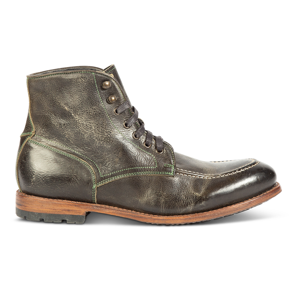 FREEBIRD men's Benning olive front lace closure boot with tread sole