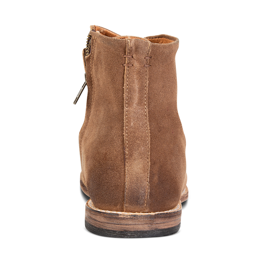 Back view showing stitch detailing on FREEBIRD men's Campbell tan suede shoe