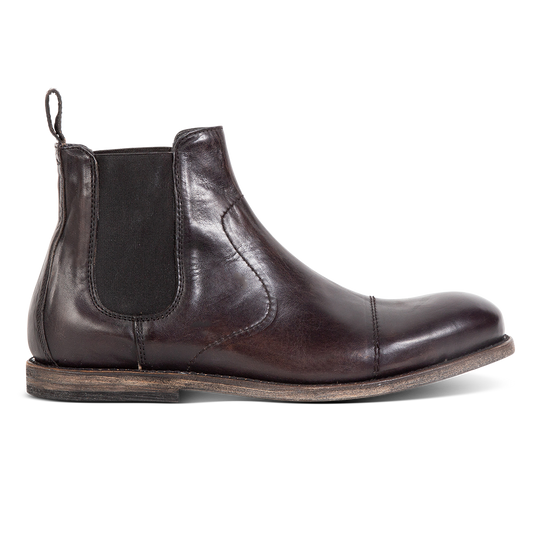 FREEBIRD men's Curtis black leather almond toe back leather pull lap chelsea boot
