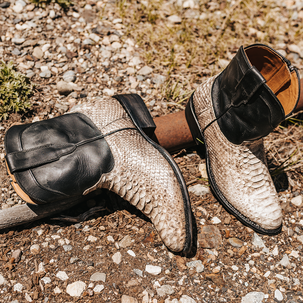 Mens snakeskin 2025 boots for sale