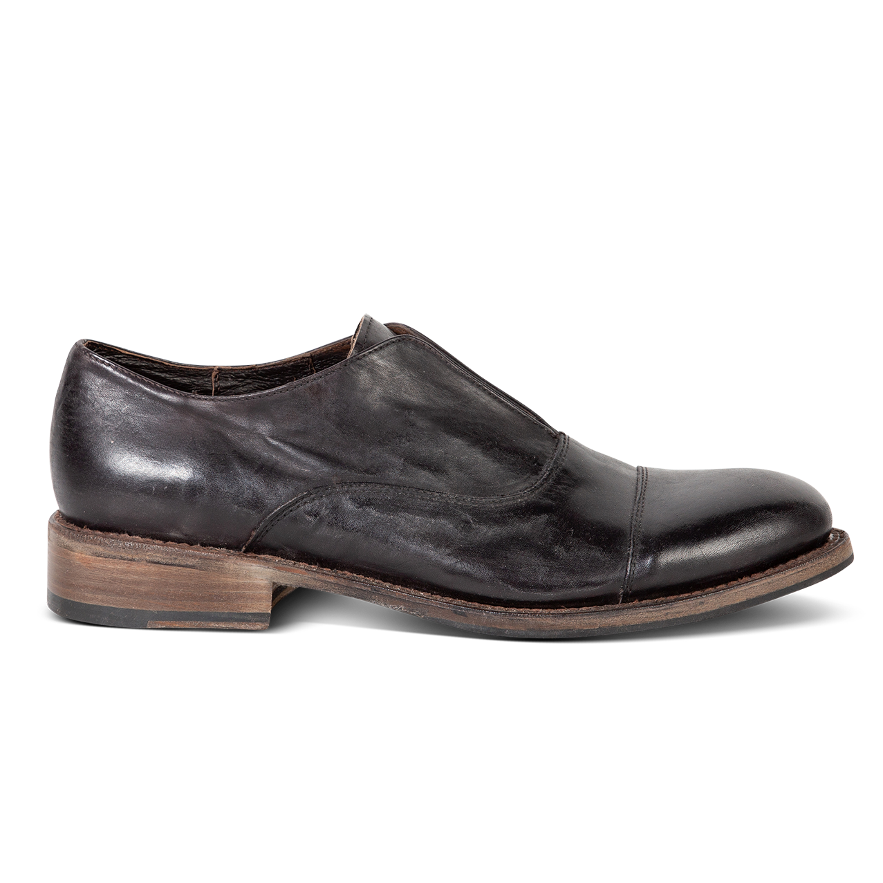 FREEBIRD men's Detrick black slip-on loafer with an almond toe and flexible tongue