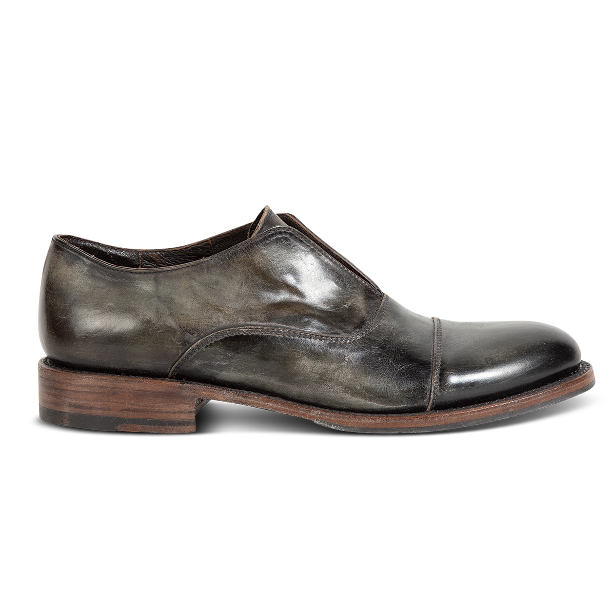 FREEBIRD men's Detrick olive slip-on loafer with an almond toe and flexible tongue