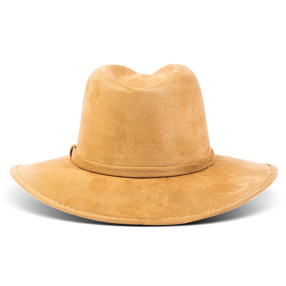 FREEBIRD Dora camel minimalistic hat featuring teardrop crown and relaxed-brim lifestyle