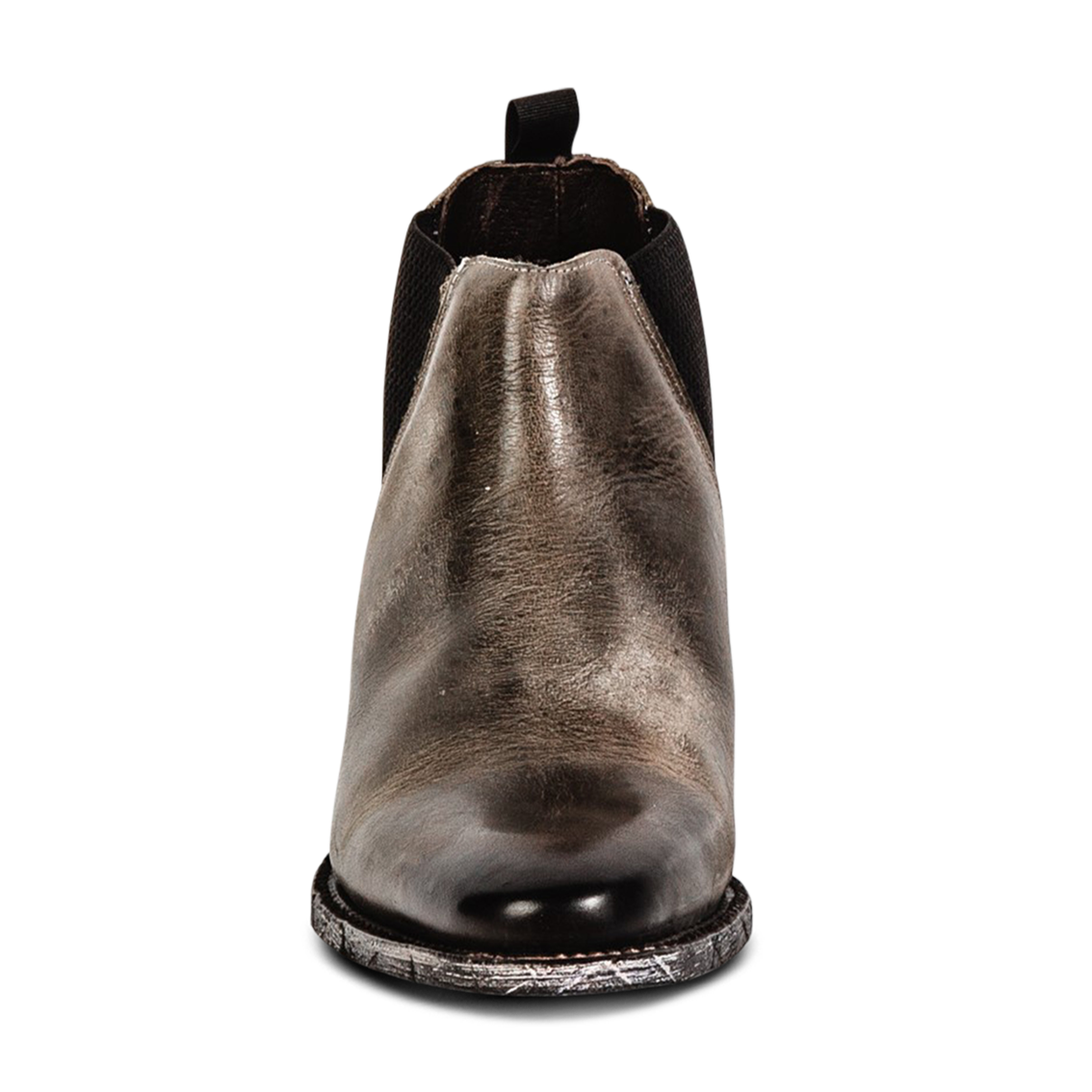Front view showing leather shaft on FREEBIRD men's Graham stone boot