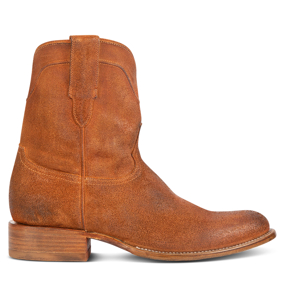 FREEBIRD men's Henderson tan suede exterior pull strap and inside working zip closure with a traditional toe
