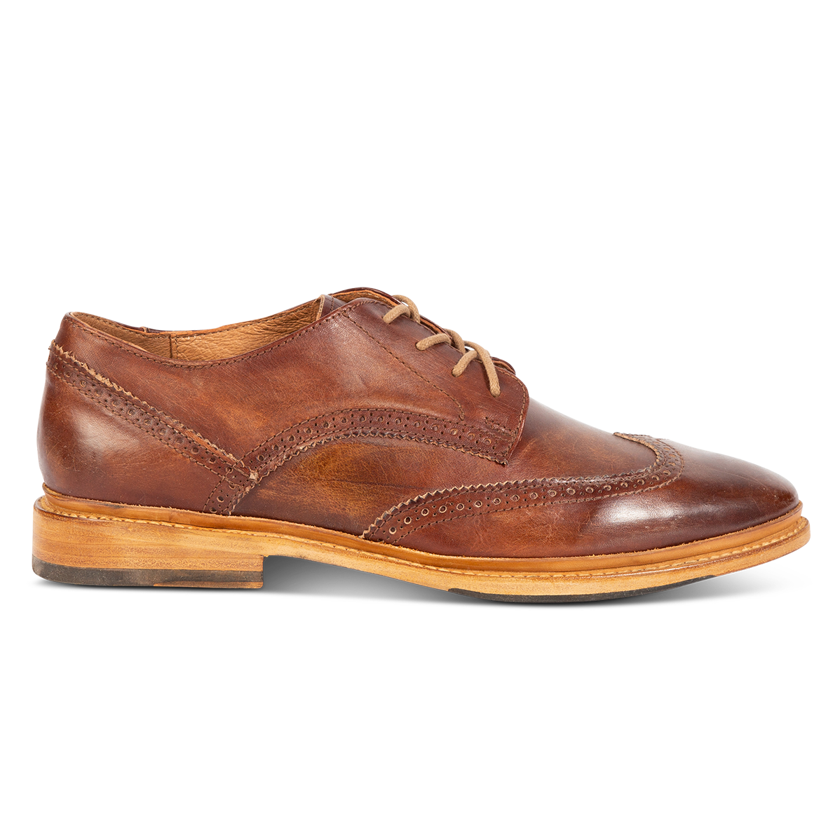 FREEBIRD men's Kensington cognac lace dress shoe with an wingtip toe 