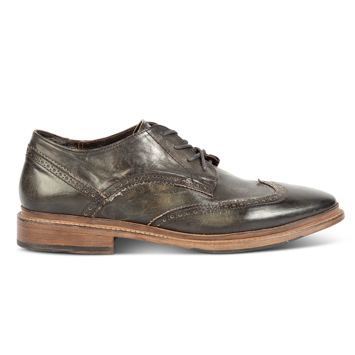 FREEBIRD men's Kensington olive lace dress shoe with an wingtip toe 