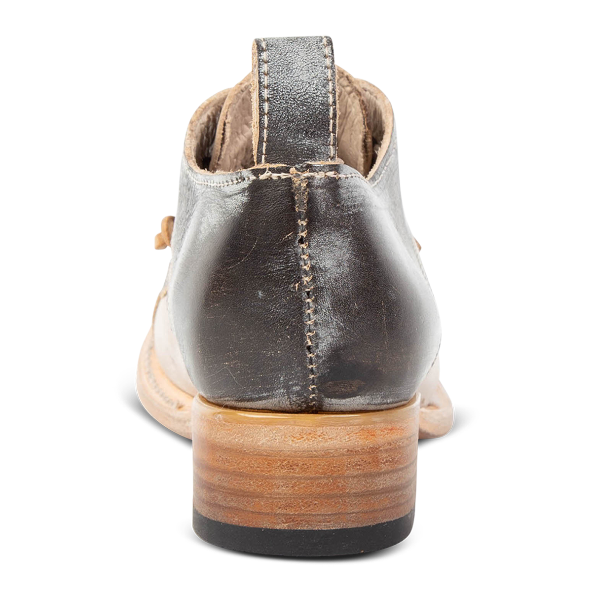 Back view showing leather pull tab on FREEBIRD women's Mabel ice multi shoe