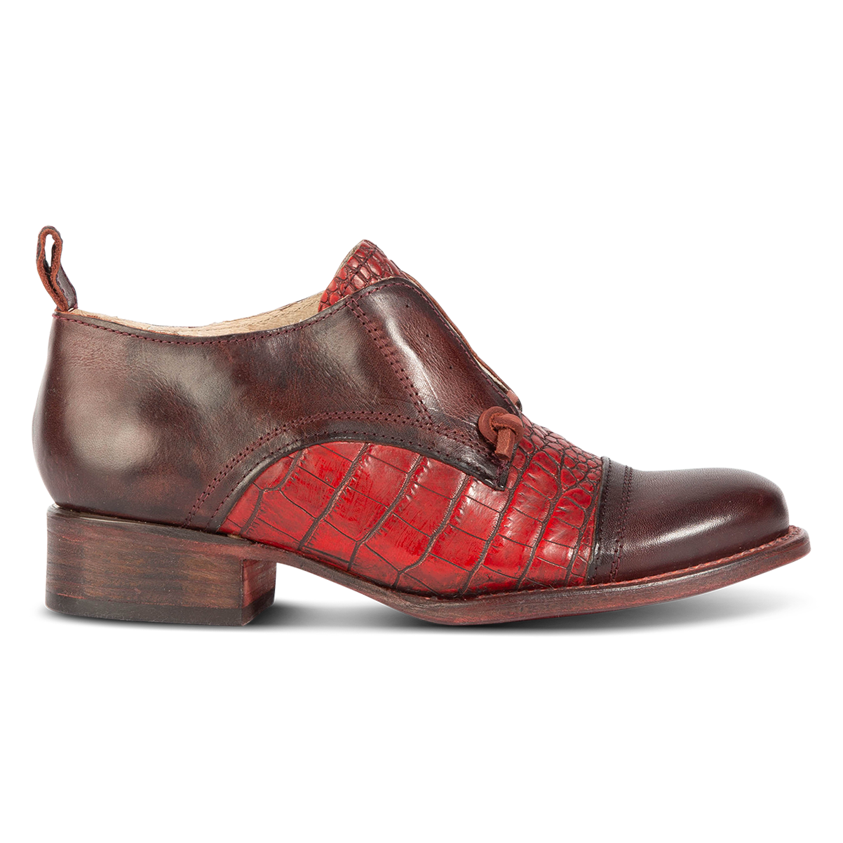 FREEBIRD women's Mabel wine multi low heel two tone oxford
