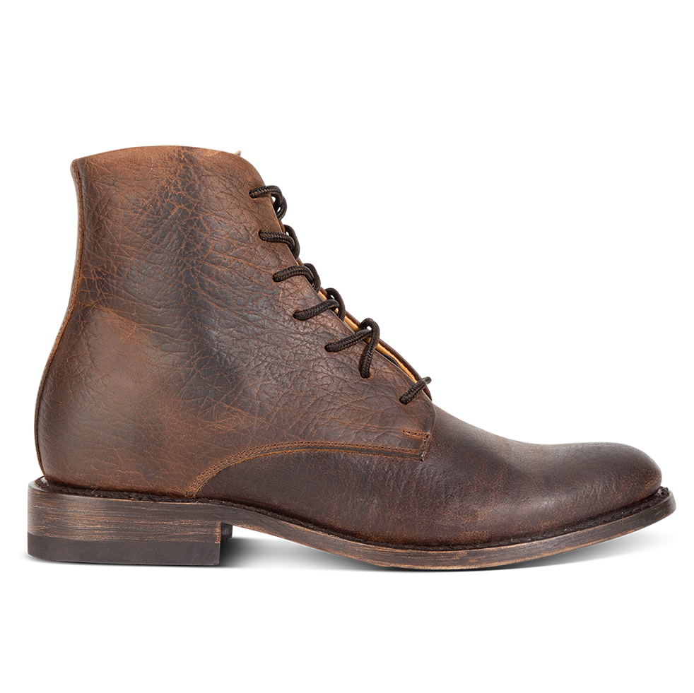FREEBIRD men's Paxton brown featuring an inside zip closure, leather zipper cover and lace up detailing