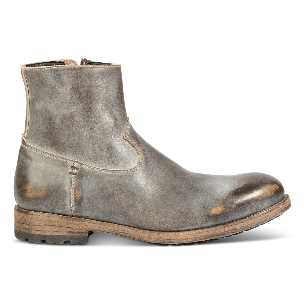 FREEBIRD men's Pueblo ice inside zip low heel ankle boot with almond toe