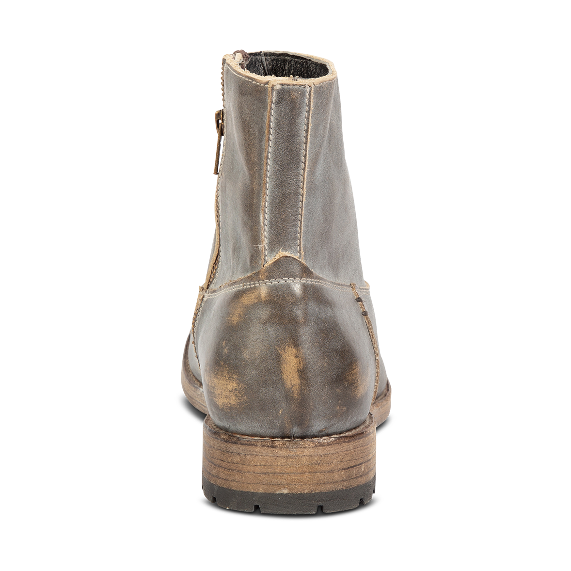 Back view showing low heel on FREEBIRD men's Pueblo ice ankle boot