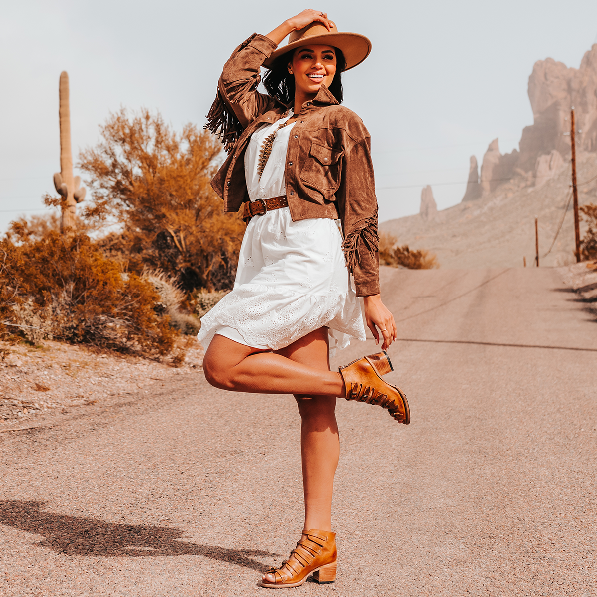 FREEBIRD women's Quinn wheat sandal with straps, metal buckles and mid-heel lifestyle