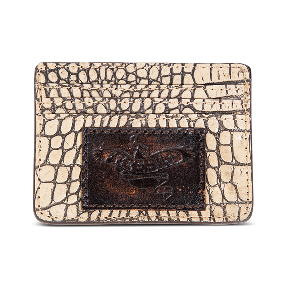 FREEBIRD CC Wallet taupe croco cardholder featuring three cards slots
