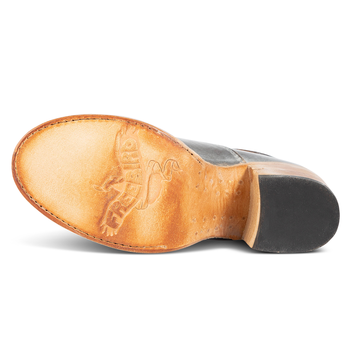 Leather sole imprinted with FREEBIRD on women's Randi smoke multi shoe