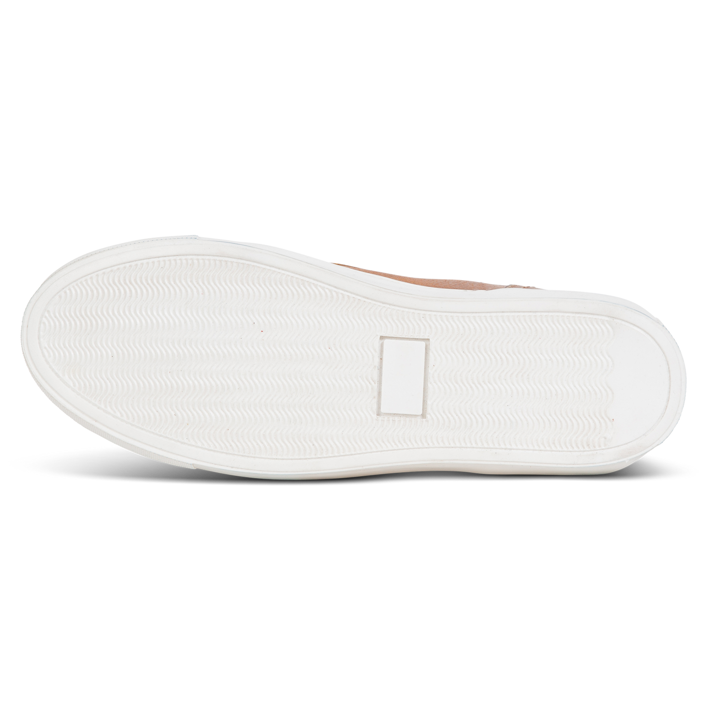 White rubber sole on FREEBIRD men's Shelby cognac shoe