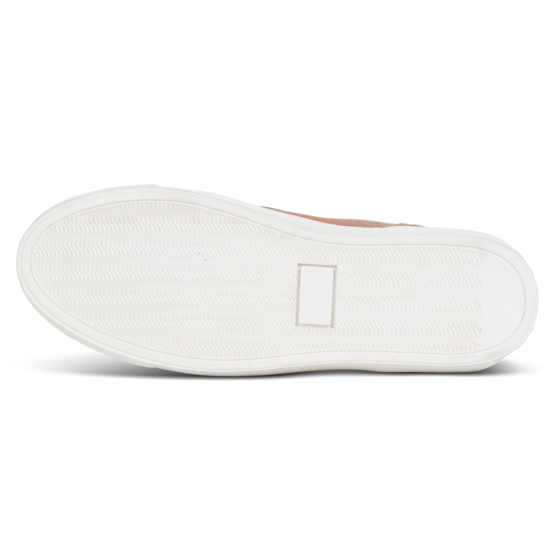 White rubber sole on FREEBIRD men's Shelby cognac shoe