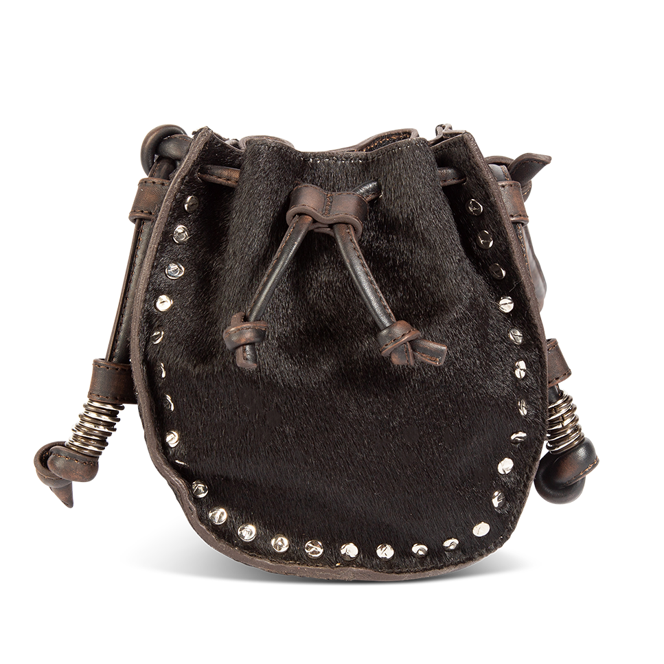 FREEBIRD Stella black bag with silver clasp closure and adjustable leather shoulder straps