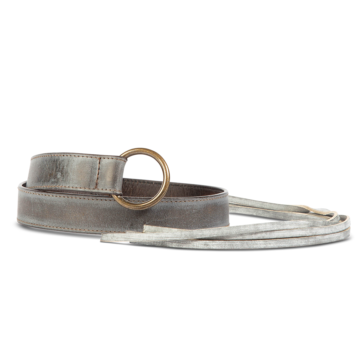 FREEBIRD Tassel ice full grain leather belt featuring rustic loop and tassel detailing