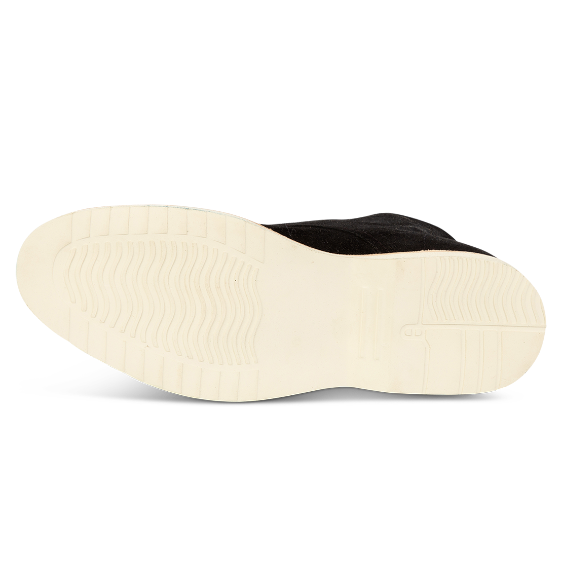 Rubber sole on FREEBIRD men's Wheeler black suede shoe