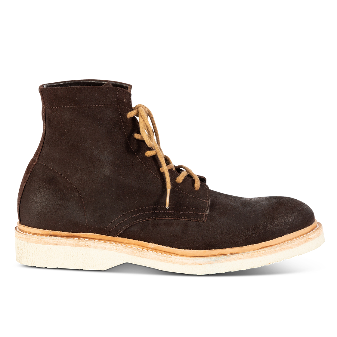FREEBIRD men's Wheeler brown suede shoe with adjustable front lacing and soft sole