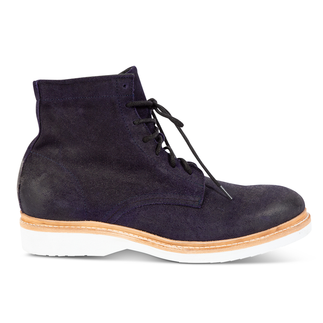 FREEBIRD men's Wheeler navy suede shoe with adjustable front lacing and soft sole
