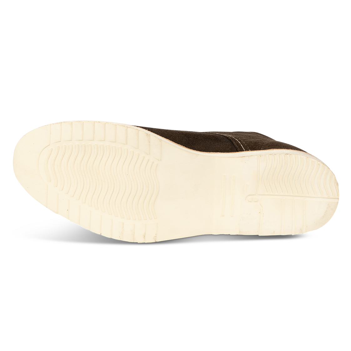 Rubber sole on FREEBIRD men's Wheeler olive suede shoe