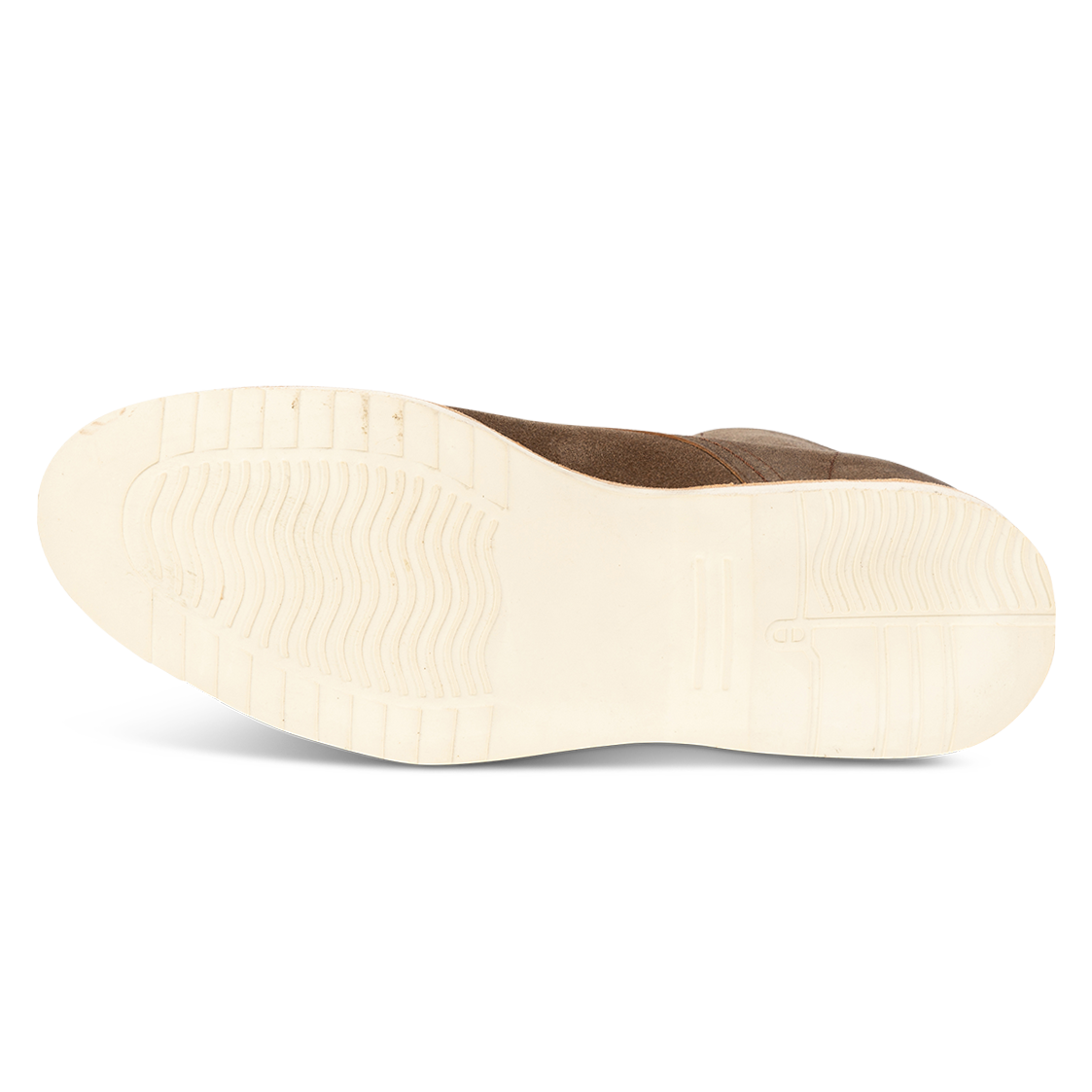 Rubber sole on FREEBIRD men's Wheeler taupe suede shoe