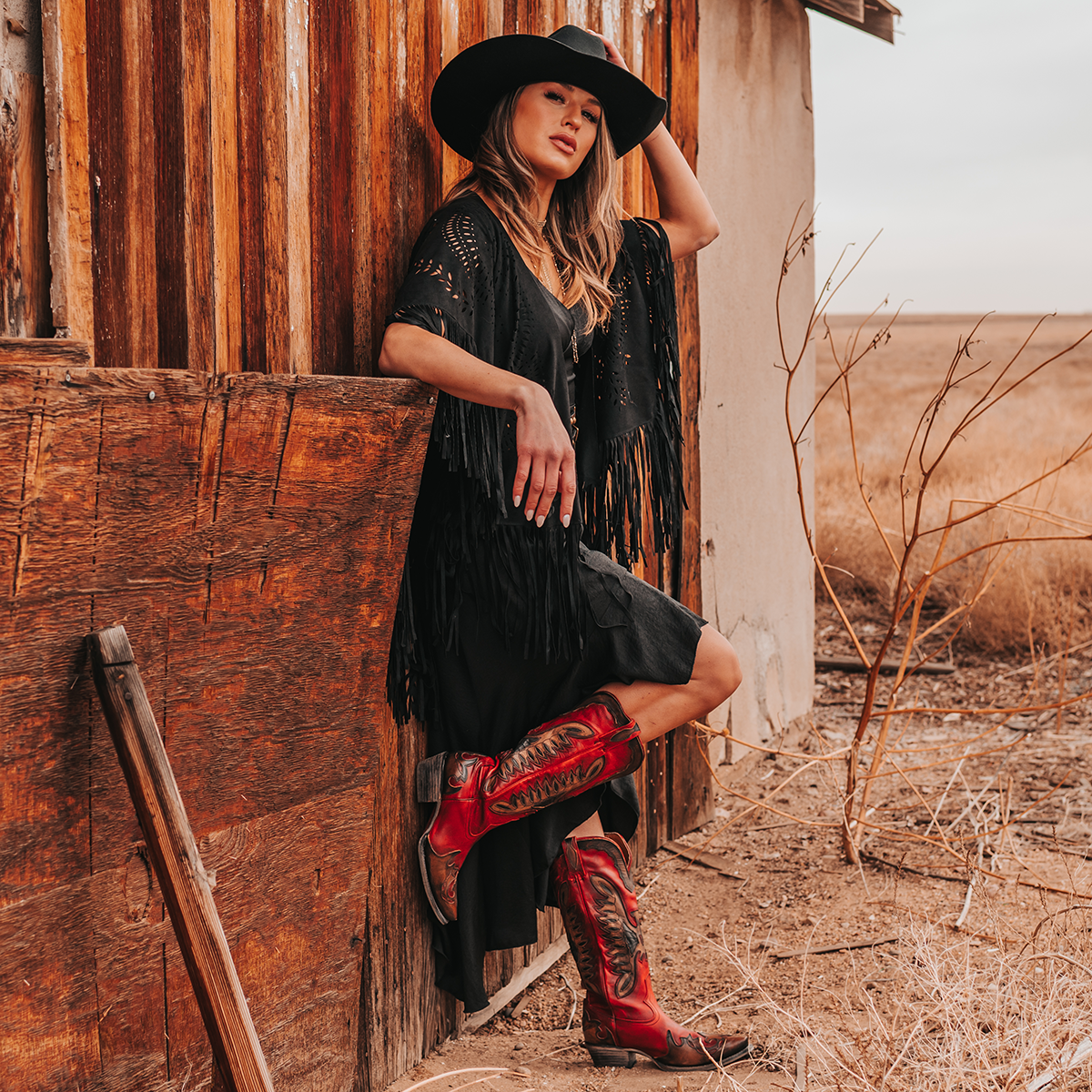 FREEBIRD women's Willie red multi leather western boot with textured design, stitch detailing, and snip toe construction