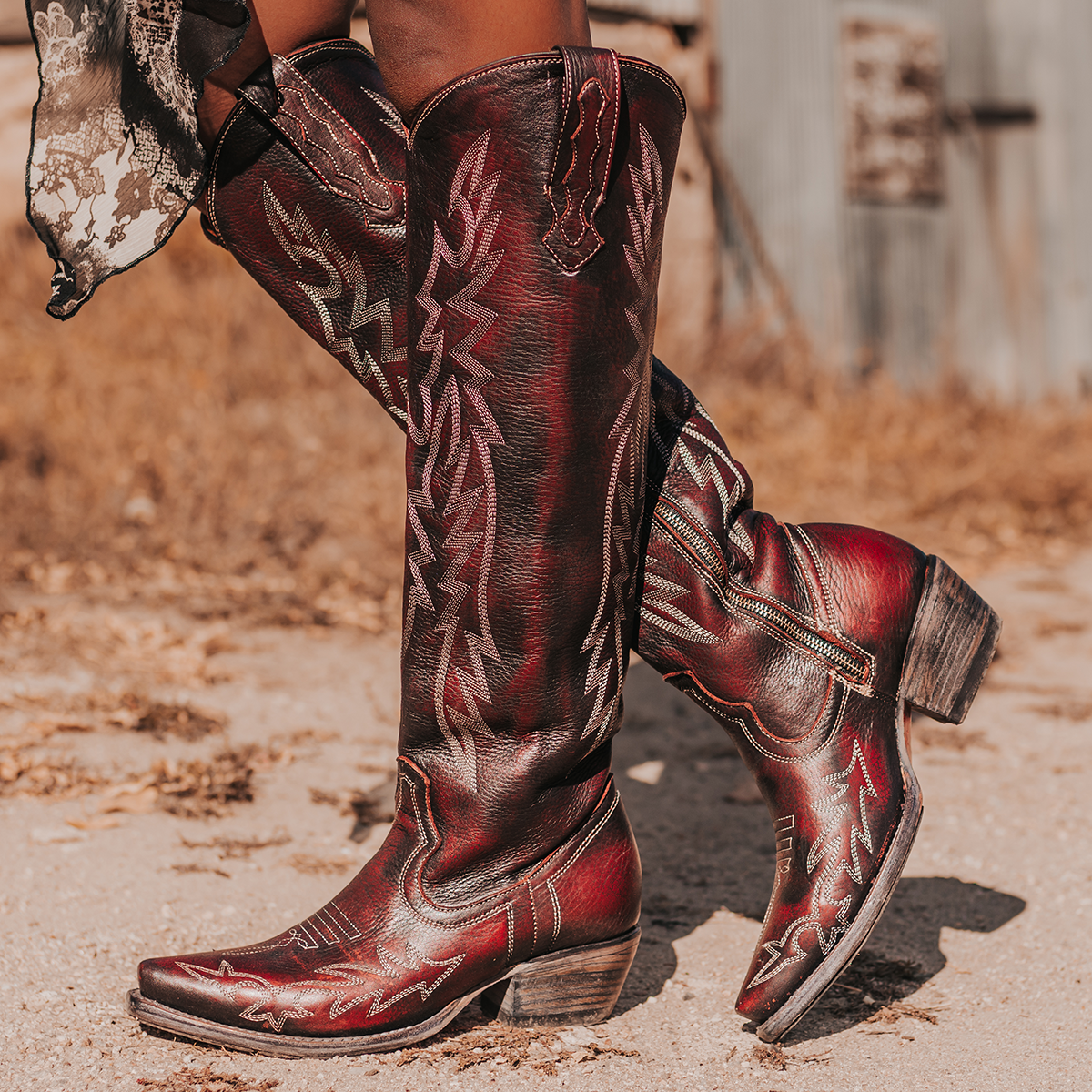 FREEBIRD women's Wonder wine tall leather western boot with stitch detailing and traditional snip toe construction