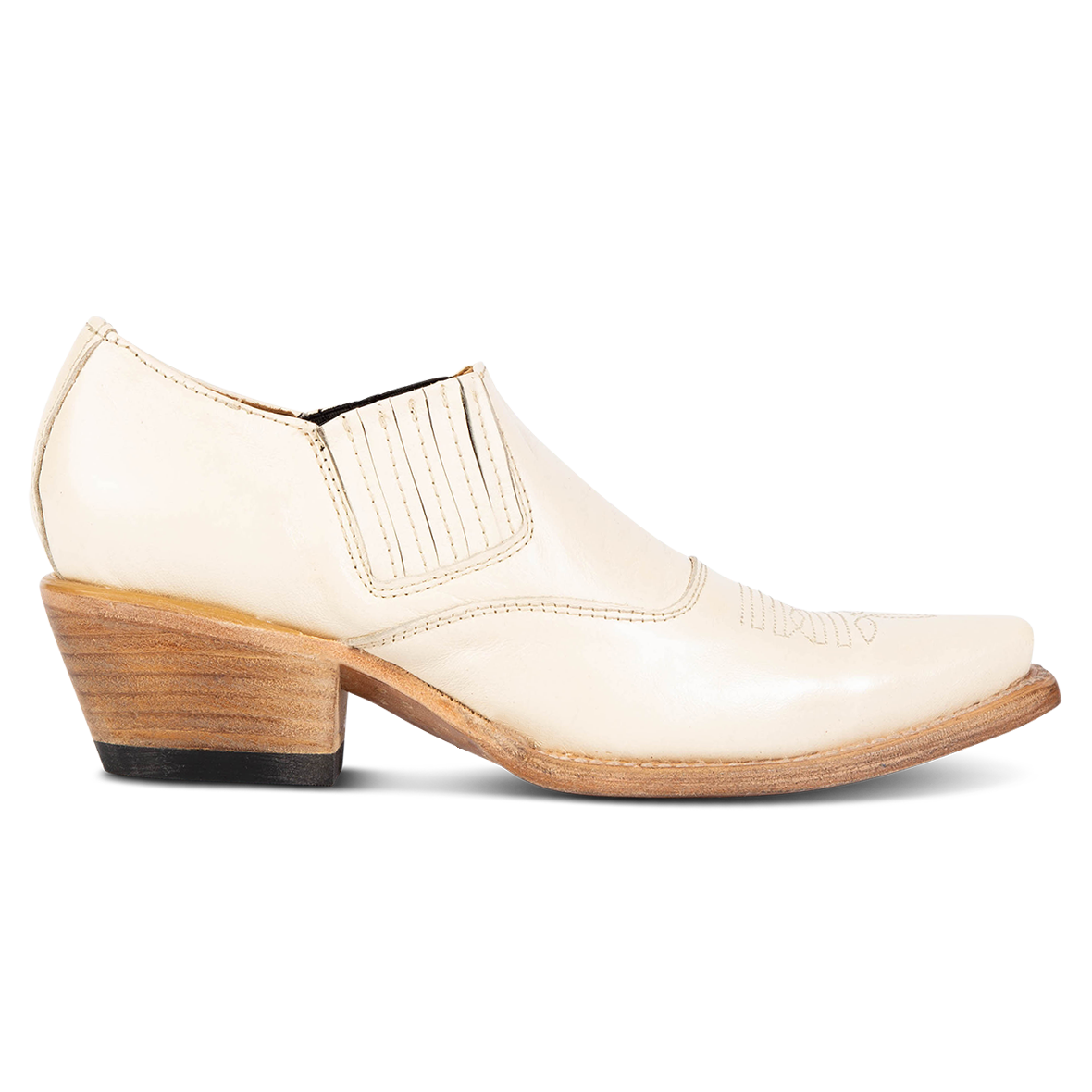 FREEBIRD women's Wyoming beige featuring gore, western stitch detailing and snip toe