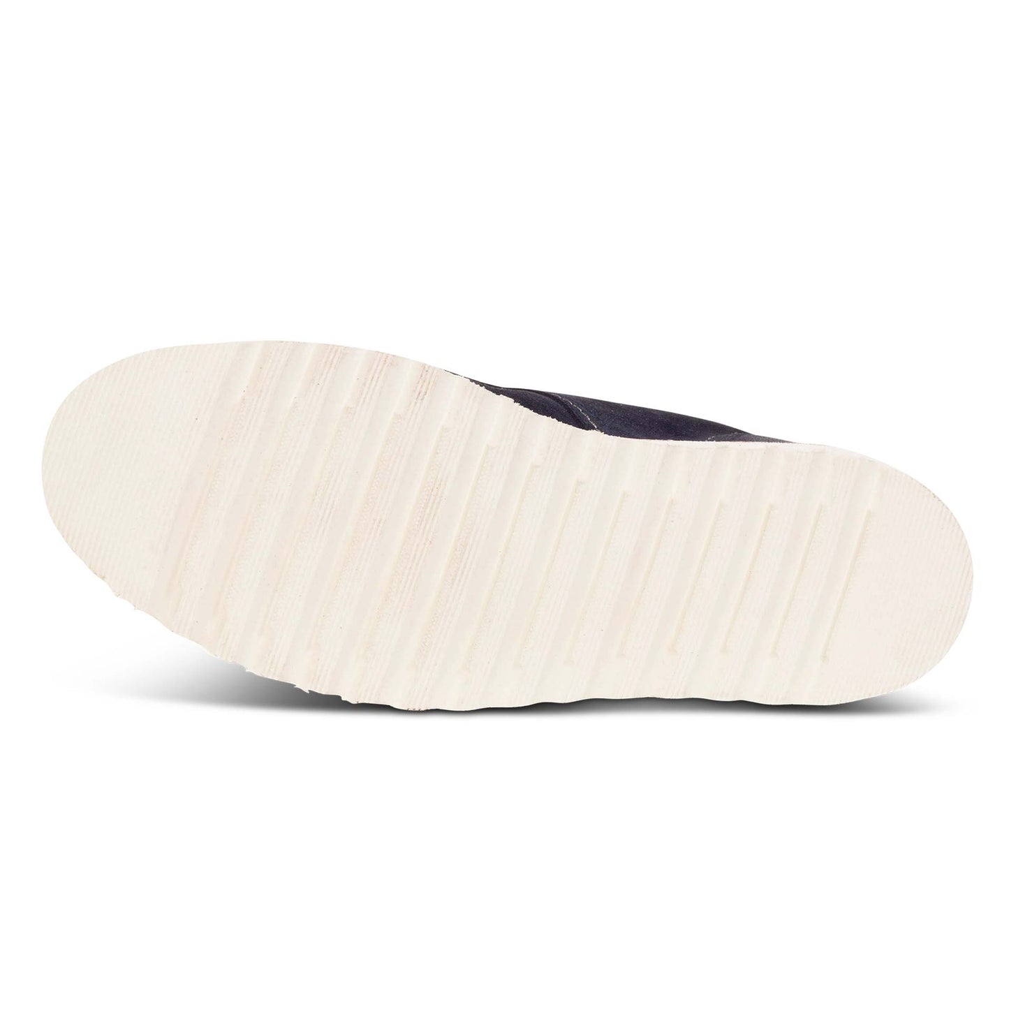 White rubber sole on FREEBIRD men's Carbon navy suede shoe