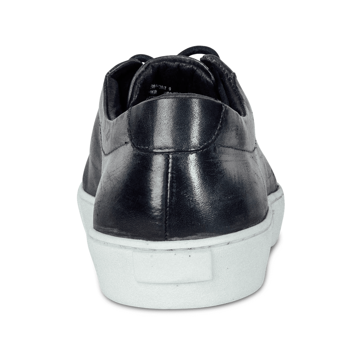 Back view showing heel of FREEBIRD men's Newport stone leather sneaker