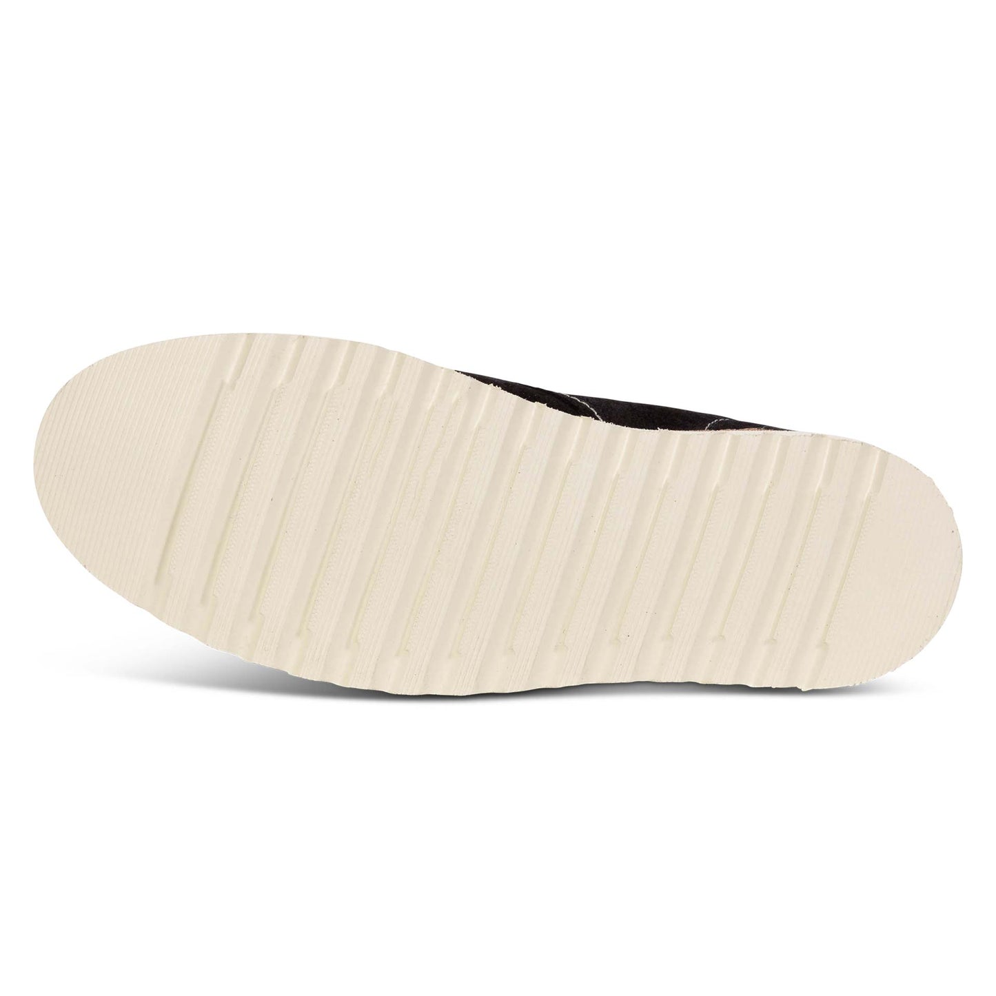 White rubber sole on FREEBIRD men's Carbon black suede shoe