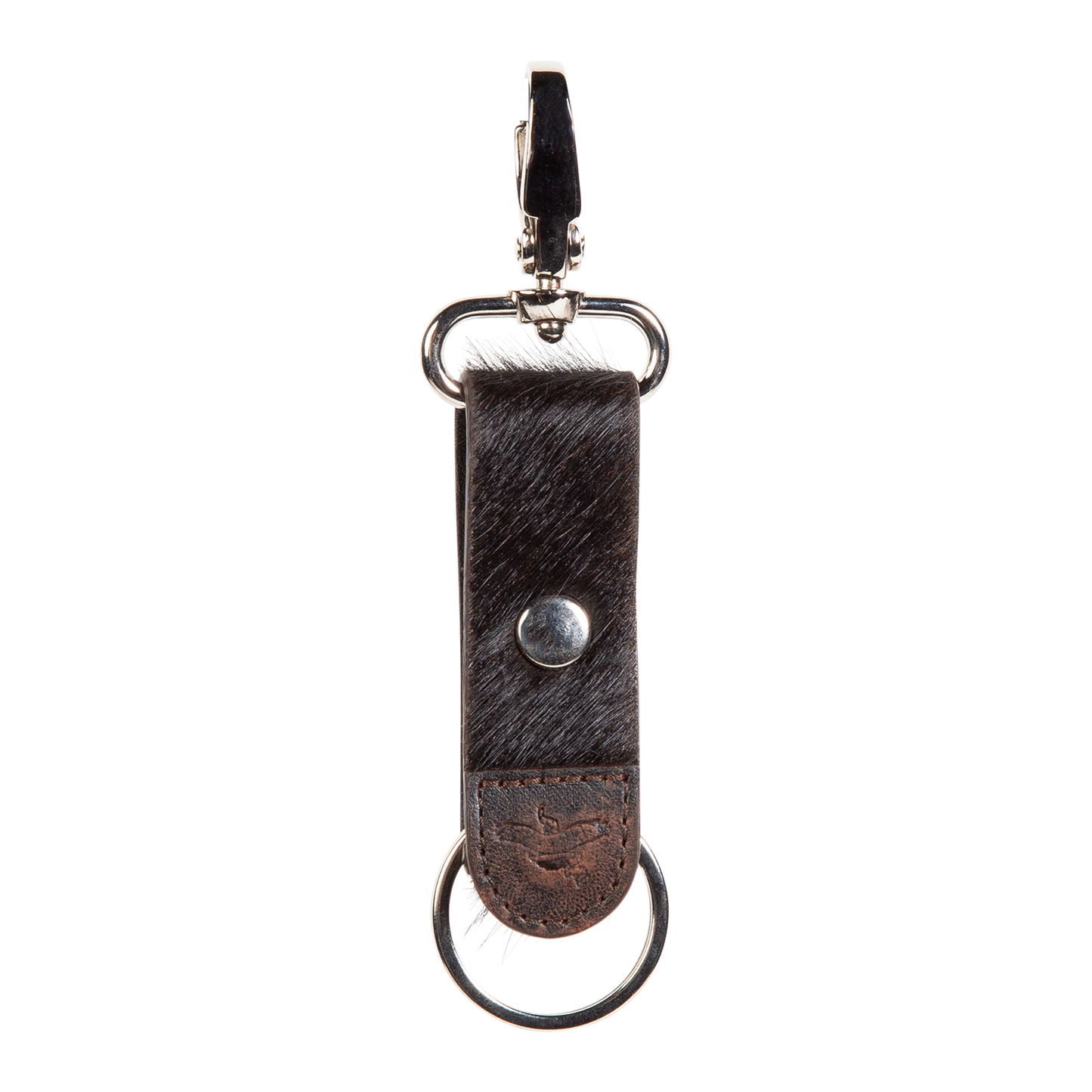 FREEBIRD Keychain black featuring silver hardware 